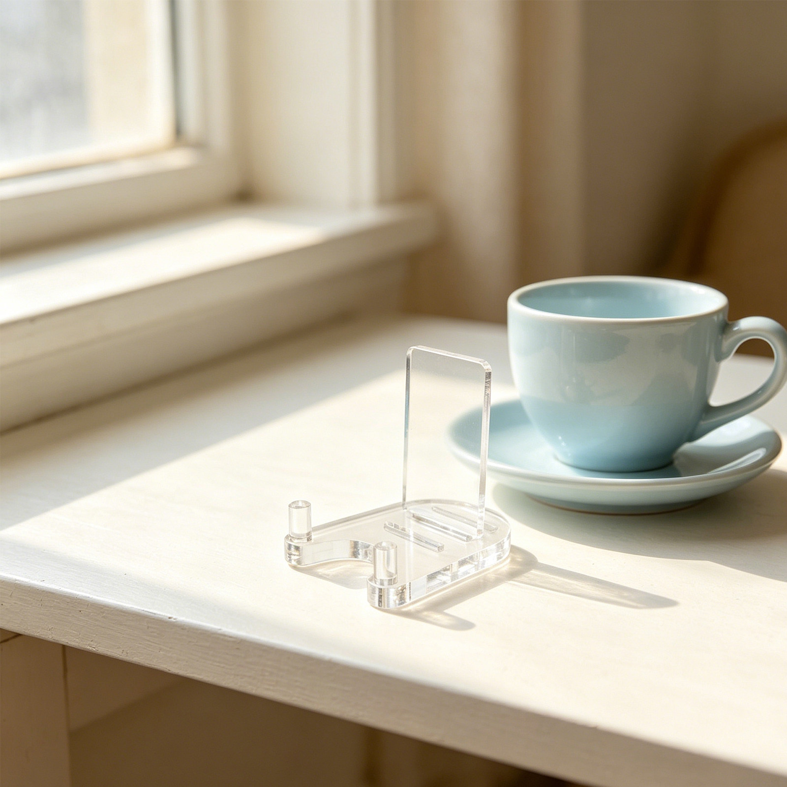 Clear Acrylic Book Stand Holder - Suporte de Acrílico Transparente para Pratos,