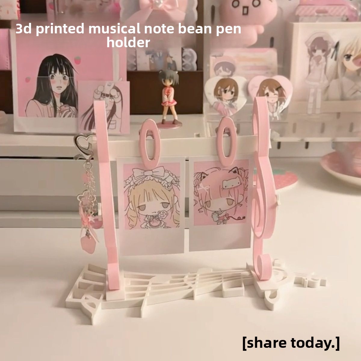 Blank Sheet Music Notebook - Suporte de Mesa para Canetas e