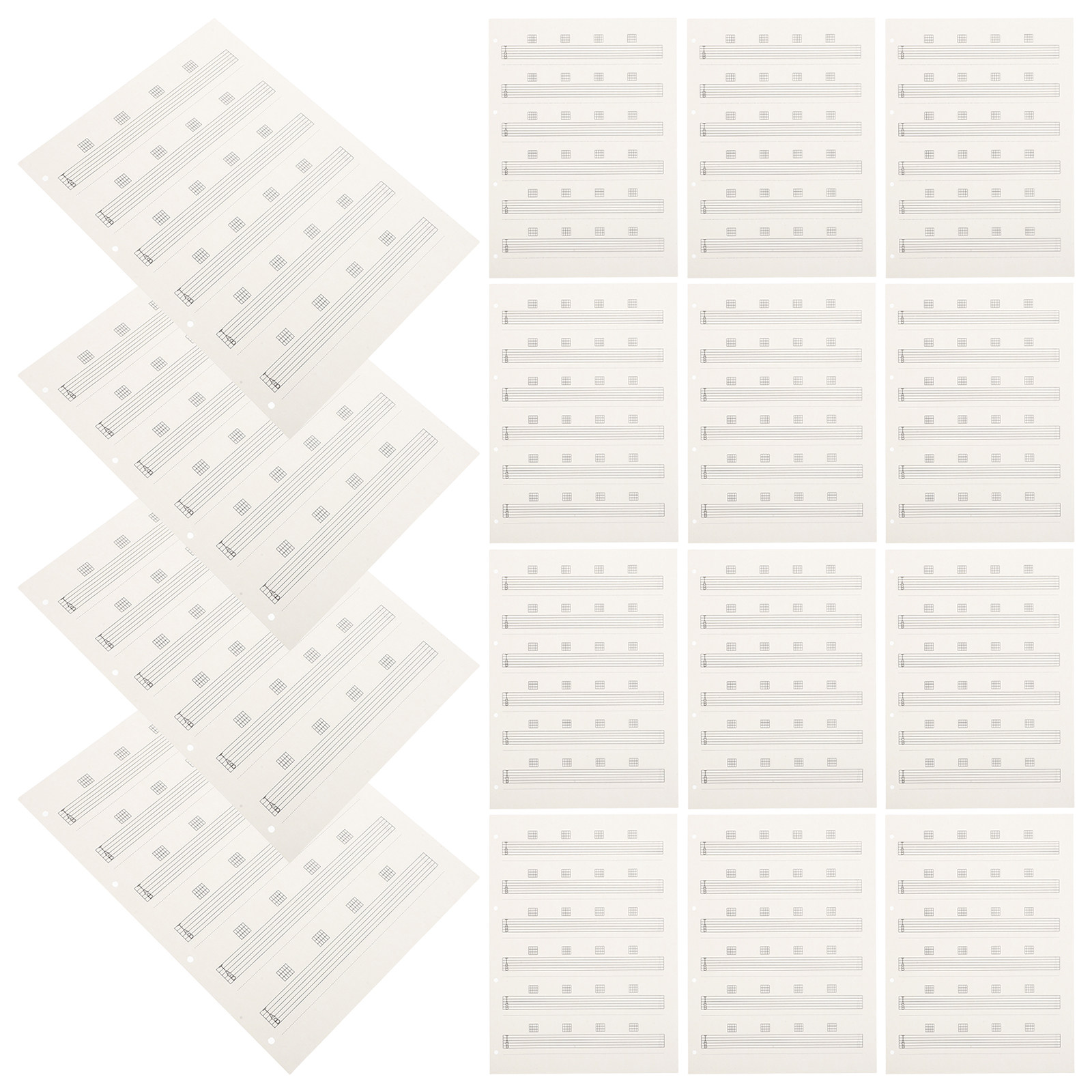 Blank Sheet Music Notebook - 85 folhas de partitura portáteis, em