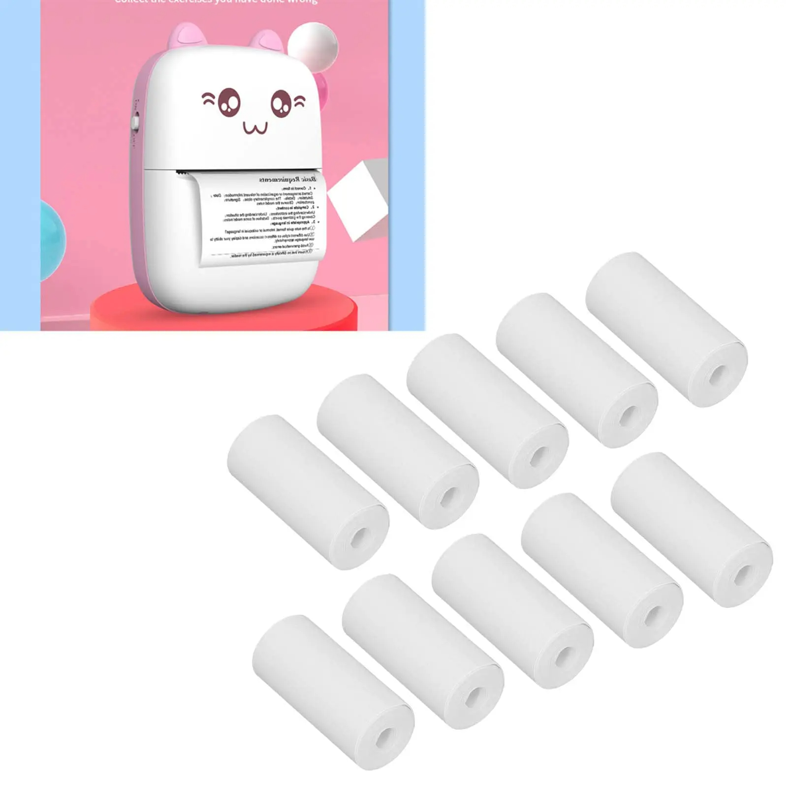 10 pces mini papel da impresso - Mini Pocket Thermal Printer Paper Roll avaliação e preço