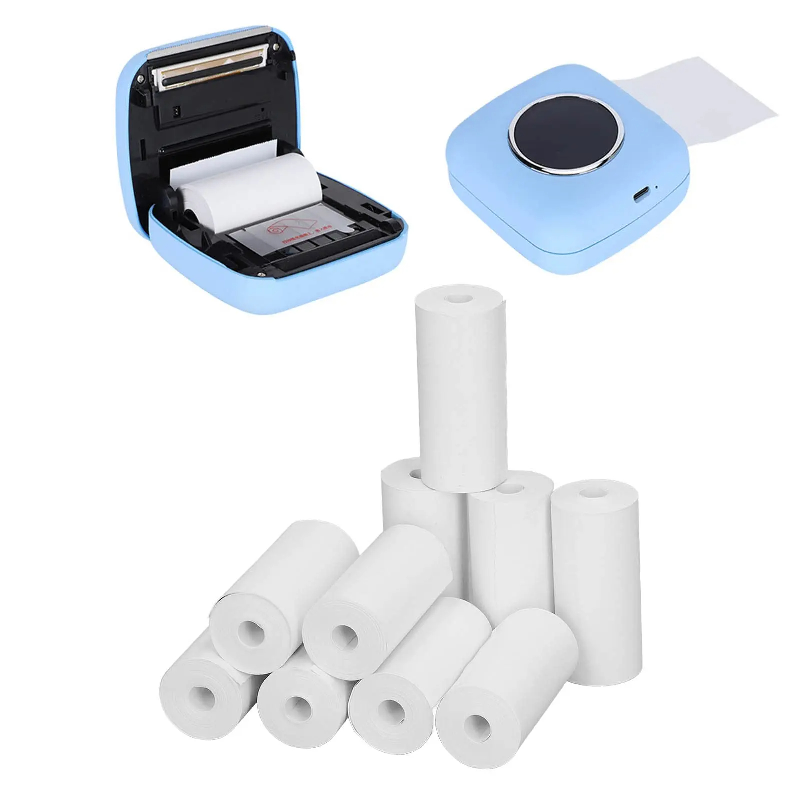 10 pces mini papel da impresso - Mini Pocket Thermal Printer Paper Roll avaliação e preço