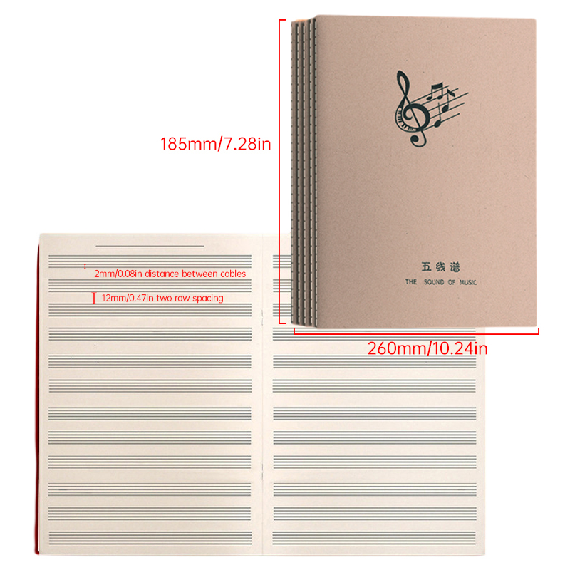Caderno de Prática Musical com - Blank Sheet Music Notebook avaliação e preço