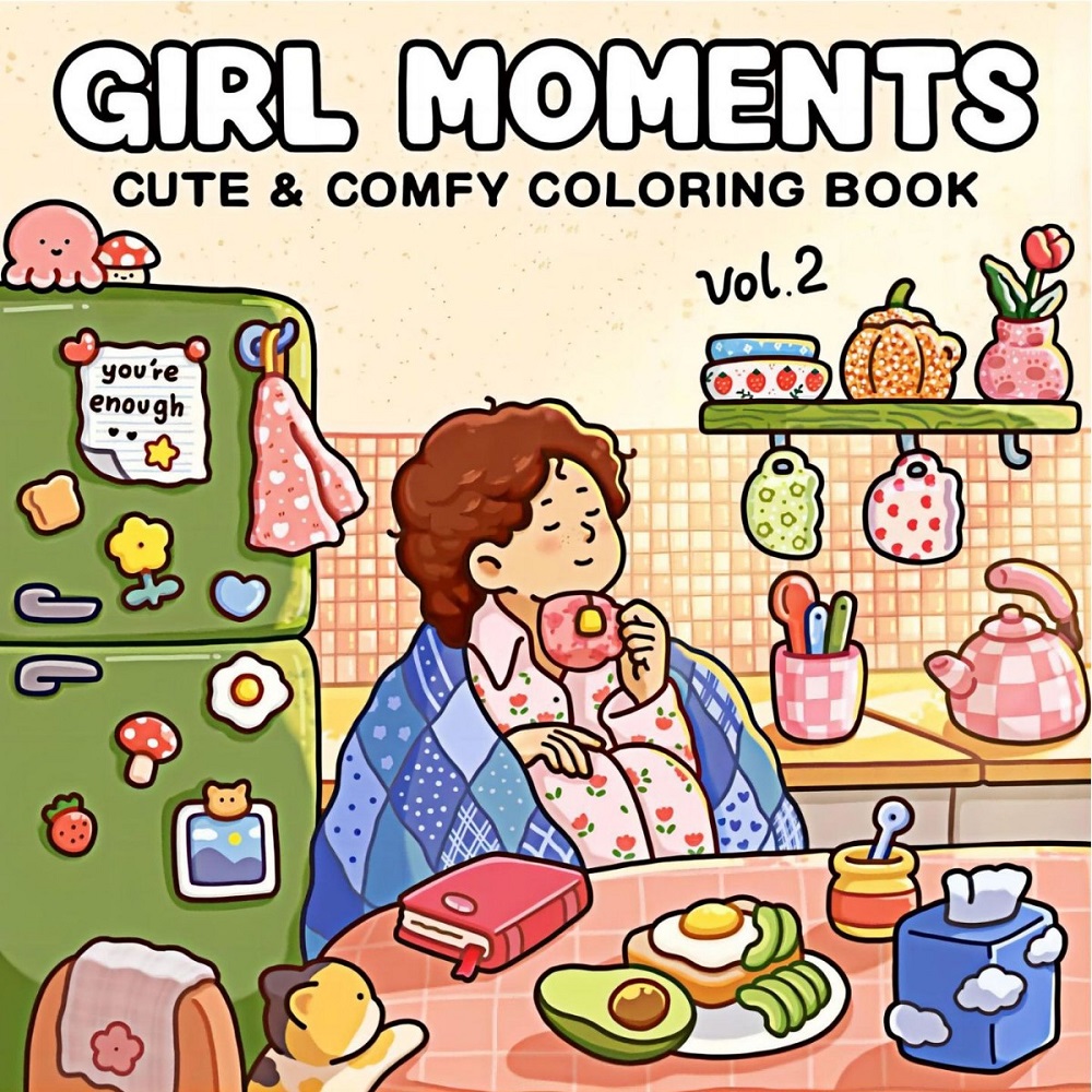 Livro de colorir fofo e confor - Adult Coloring Book Stress Relief avaliação e preço