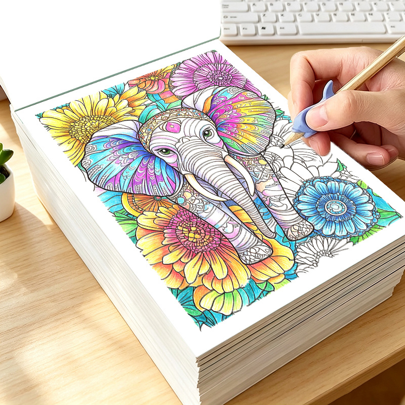 Livro de colorir para adultos  - Adult Coloring Book Stress Relief avaliação e preço