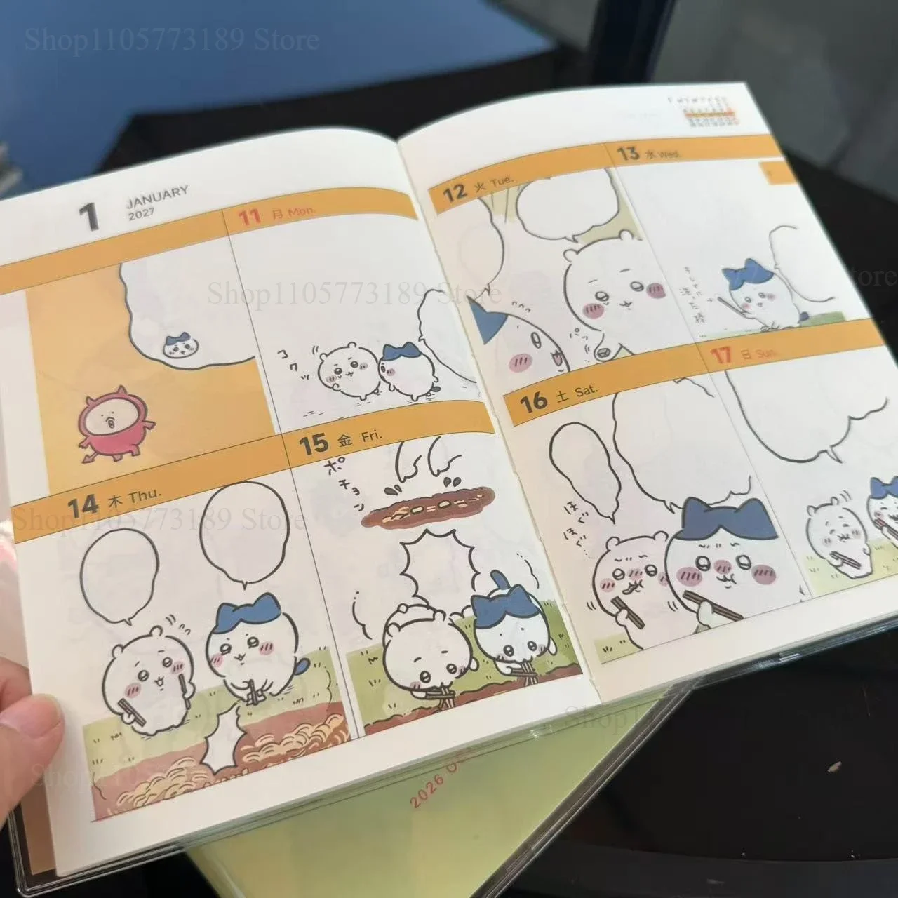 Chiikawa 2027: Agenda Semanal  - Stationery Books avaliação e preço