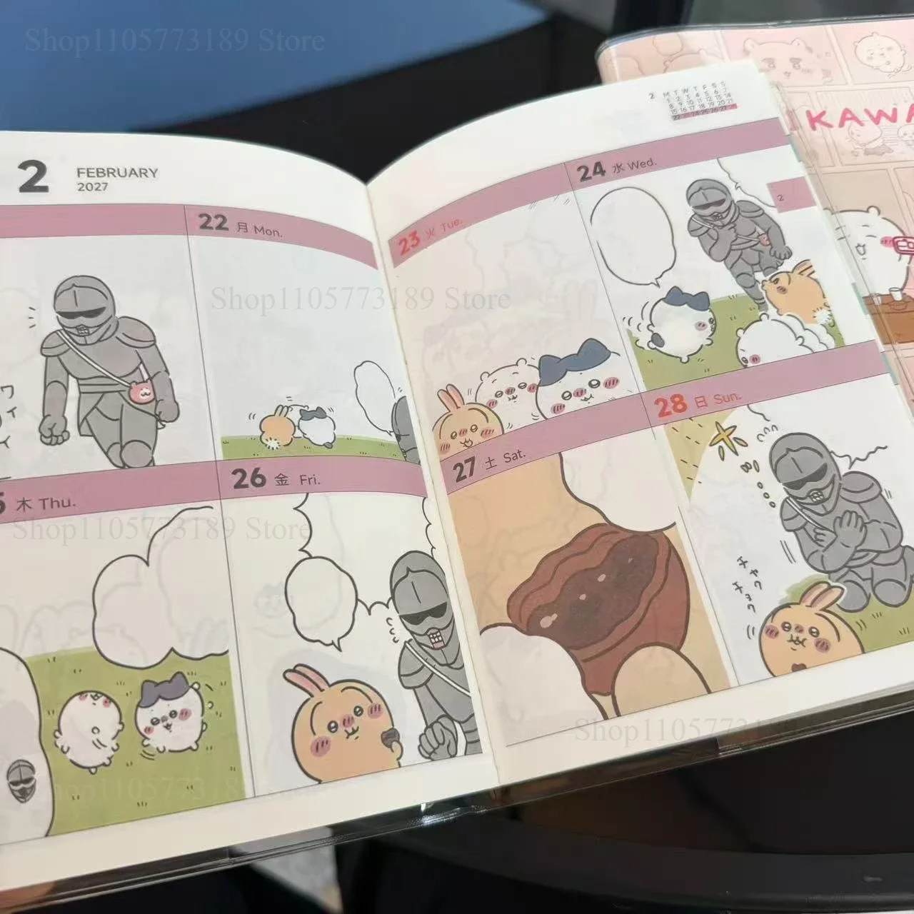 Chiikawa 2027: Agenda Semanal  - Stationery Books avaliação e preço